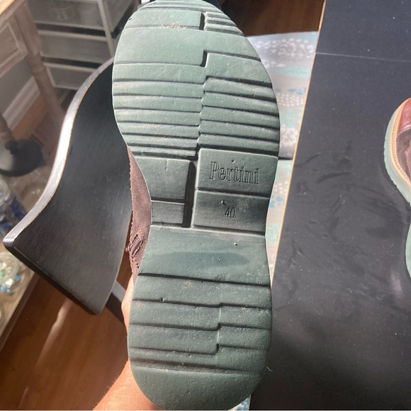 Pertini Spain Boots Men's 9.5, 40 EU Brown Suede Lace Up Leather Almond Toe~ - Picture 7 of 12